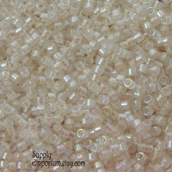 Delica Bead, Miyuki Delica Beads, DB52 Off White AB - 5 Grams - Delica 52