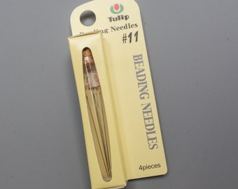 Tulip #11 Beading Needles, Set of 4 Tulip Beading Needles #11, Size 11 Tulip Beading Needle, 5807F