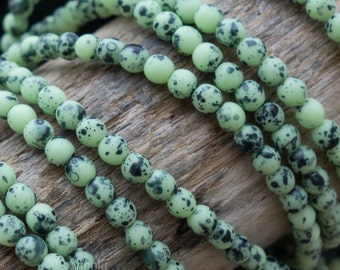 Czech Druk Round - Glass Beads - Druk Bead - 4mm Tea Green Bird Egg Round Druk Bead, 50 Beads, 2959