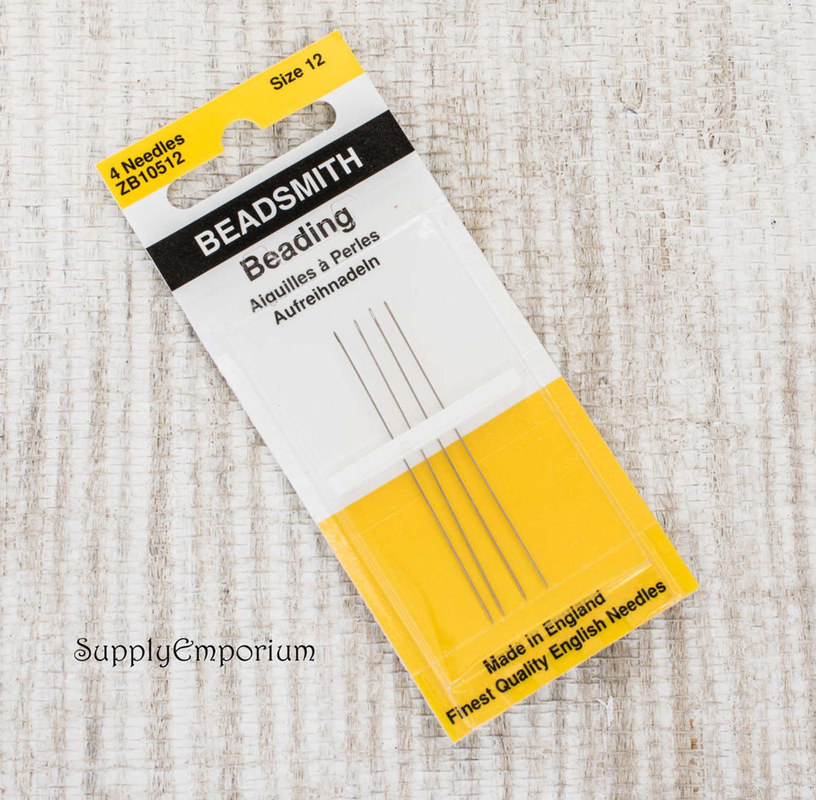 5035 Long 12 English Beading Needle Pack of 4 Longs Beading Etsy