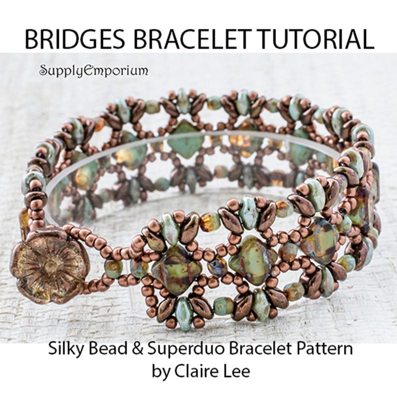 Bracelet Tutorial, Cuff Pattern, DIY Jewelry Pattern, Bridges Bracelet Tutorial, SEE NOTE image 1
