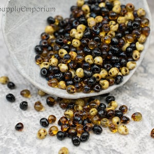 5661R - 3.4mm Miyuki ONE HOLE Drop Bead Mix, 10 grams, Exclusive Miyuki Chocolate Chunk Drop Mix from SupplyEmporium