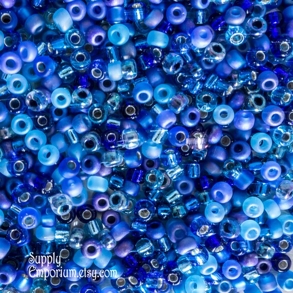 Blueberry Pie Miyuki Mix Round Seed Beads 10 Grams Sizes 11//0 /& 8//0
