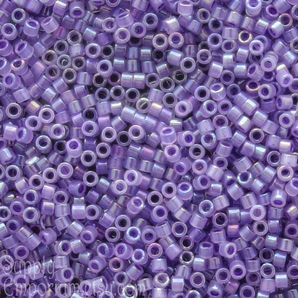 DB1753 Miyuki Delica Seed Beads Sparkle Purple Opal AB, DB-1753 Miyuki 11/0 Delica Beads - 5 Grams - Delica 1753 Purple Opal AB