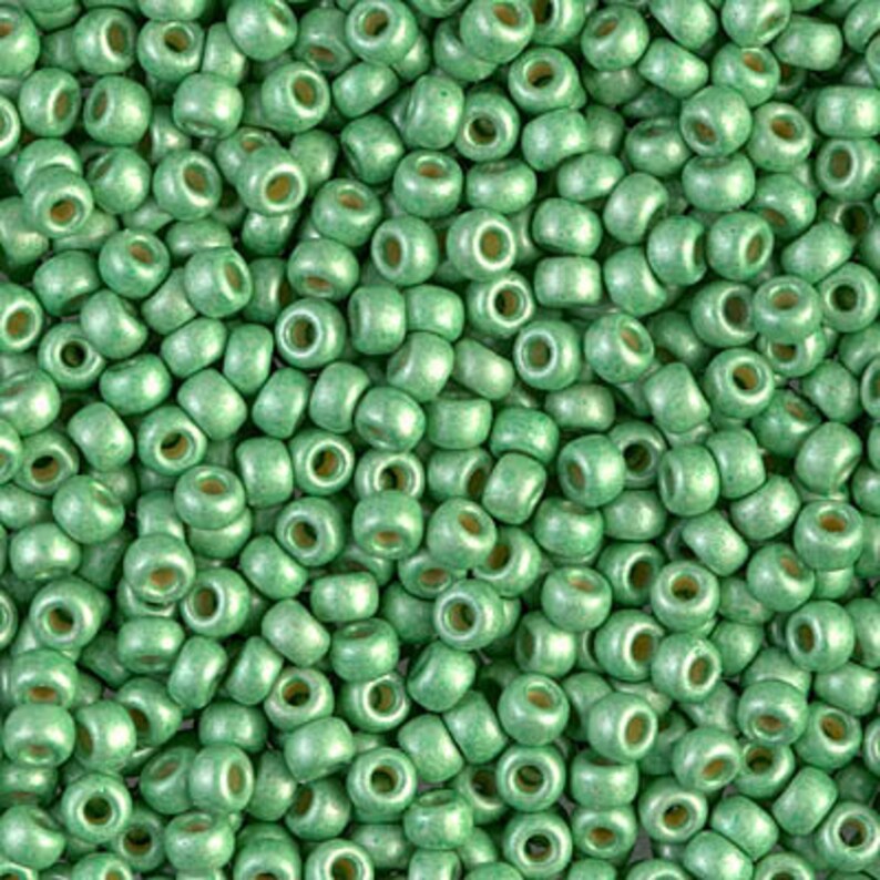 6004 Miyuki 80 MATTE Duracoat Galvanized Dark Mint Green Miyuki 8-4214F Matte Duracoat Galvanized Dark Mint Green 15 Grams