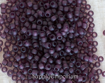 804R   (5g) - 15/0 Transparent Frosted Amethyst Toho Seed Beads,  Toho 15-CF Frosted Amethyst 15/0 Seed Bead