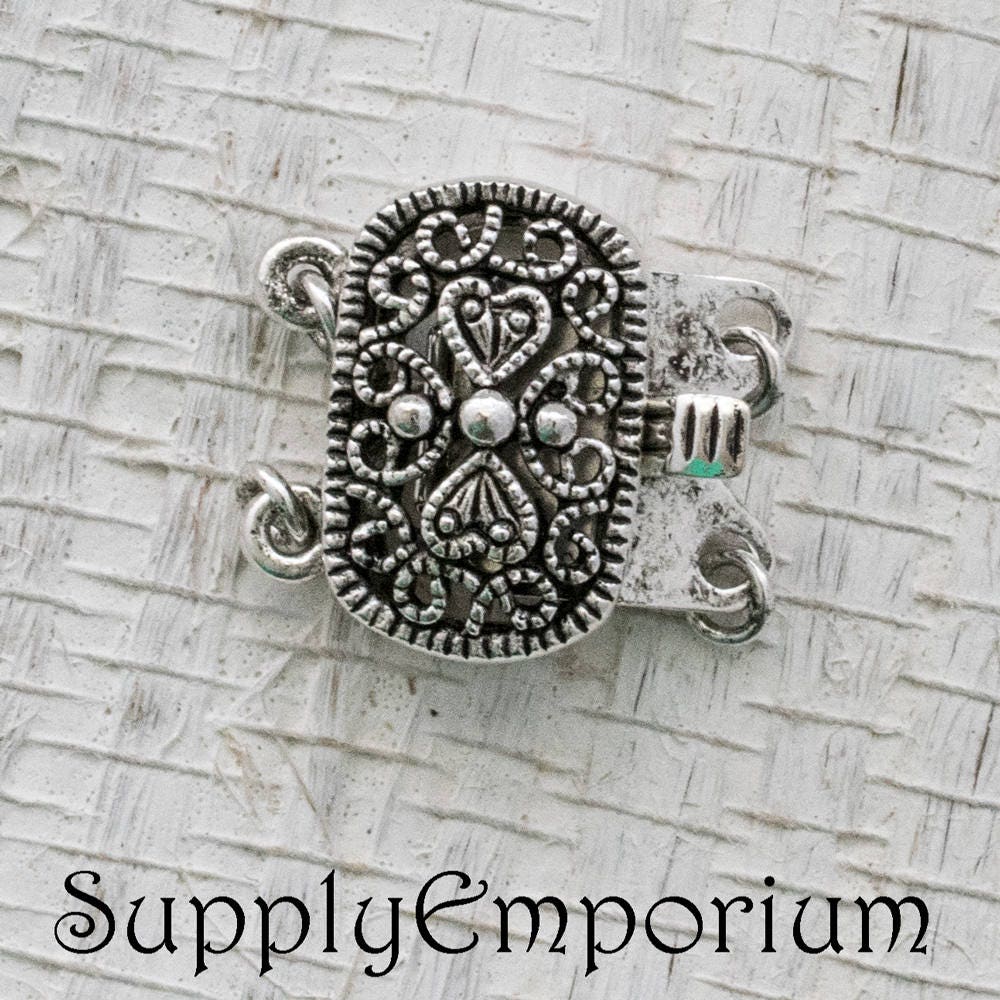 925 Sterling Silver Box Jewelry Clasps, Box Clasp, Silver Clasp