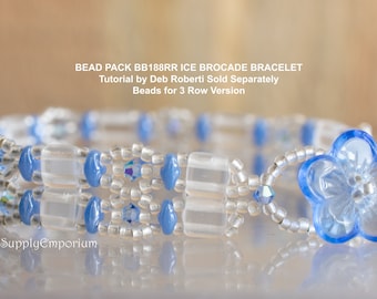 Bracelet Bead Pack ICE Brocade Bracelet, Tutorial by Deb Roberti Sold Separately, Ice Brocade Bracelet Pack BB188RR