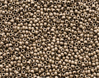 11/0 Frosted Bronze Toho Seed Beads - Frosted Bronze 11/0 Toho - Toho 11-221F Frosted Dark Bronze,4728 (10g)