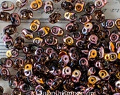 1040R, Apollo Black Diamond Superduo 2 Hole Beads, 10 Grams Apollo Black Diamond Superduo Bead, Apollo Black Diamond Super Duo