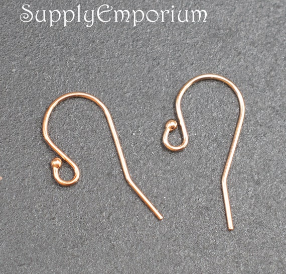 Buy 5844R-F, 2 Pairs Gold Filled 20mm Fish Hook Ear Wire With 1mm