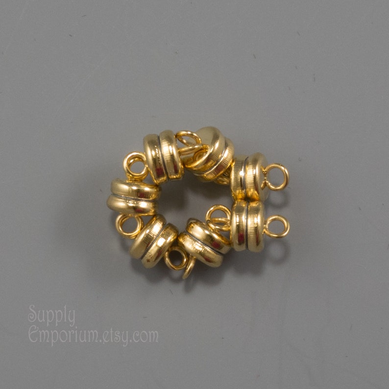 3338 F 6 Gold Barrel Clasps Shiny Gold Barrel Etsy