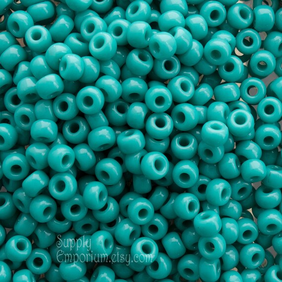 6 0 Opaque Turquoise Green Miyuki Rocaille Seed Beads Miyuki 6 412 Turquoise Green 6 0 Round Seed Beads 3083 15g