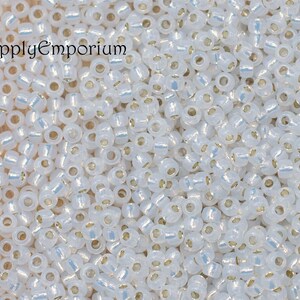6-577, Miyuki 20g Silver Lined White Alabaster 6-577, Miyuki 20g Silver Lined White Alabaster