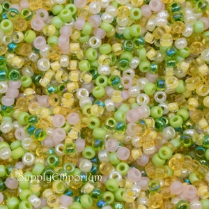 4700 (15g)   Exclusive 8/0 Daffodil Valley 8 Mixed Brands Seed Bead Mix - Exclusive Toho and Miyuki 8/0 Daffodil Valley 8 Seed Bead Mix