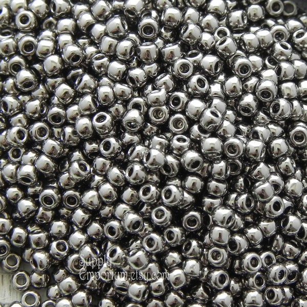 8/0 Toho Nickel Plated Seed Beads - Nickel 8/0 Toho Seed Beads 8-711, 2810  (10g)