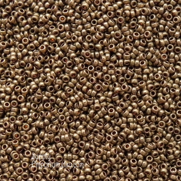 15/0 Metallic Light Bronze Miyuki Seed Beads, Miyuki 15-457L - 15/0 Metallic Light Bronze Seed Beads, 2844 (5g)