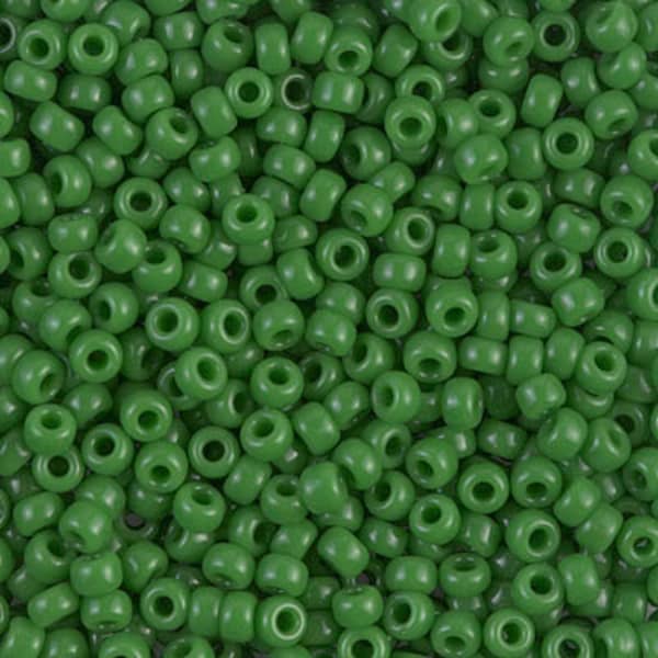 5290  (15g) - 8/0 Opaque Green Miyuki Seed Beads, Opaque Green 8/0 Miyuki, Green Miyuki 8/0 Seed Beads