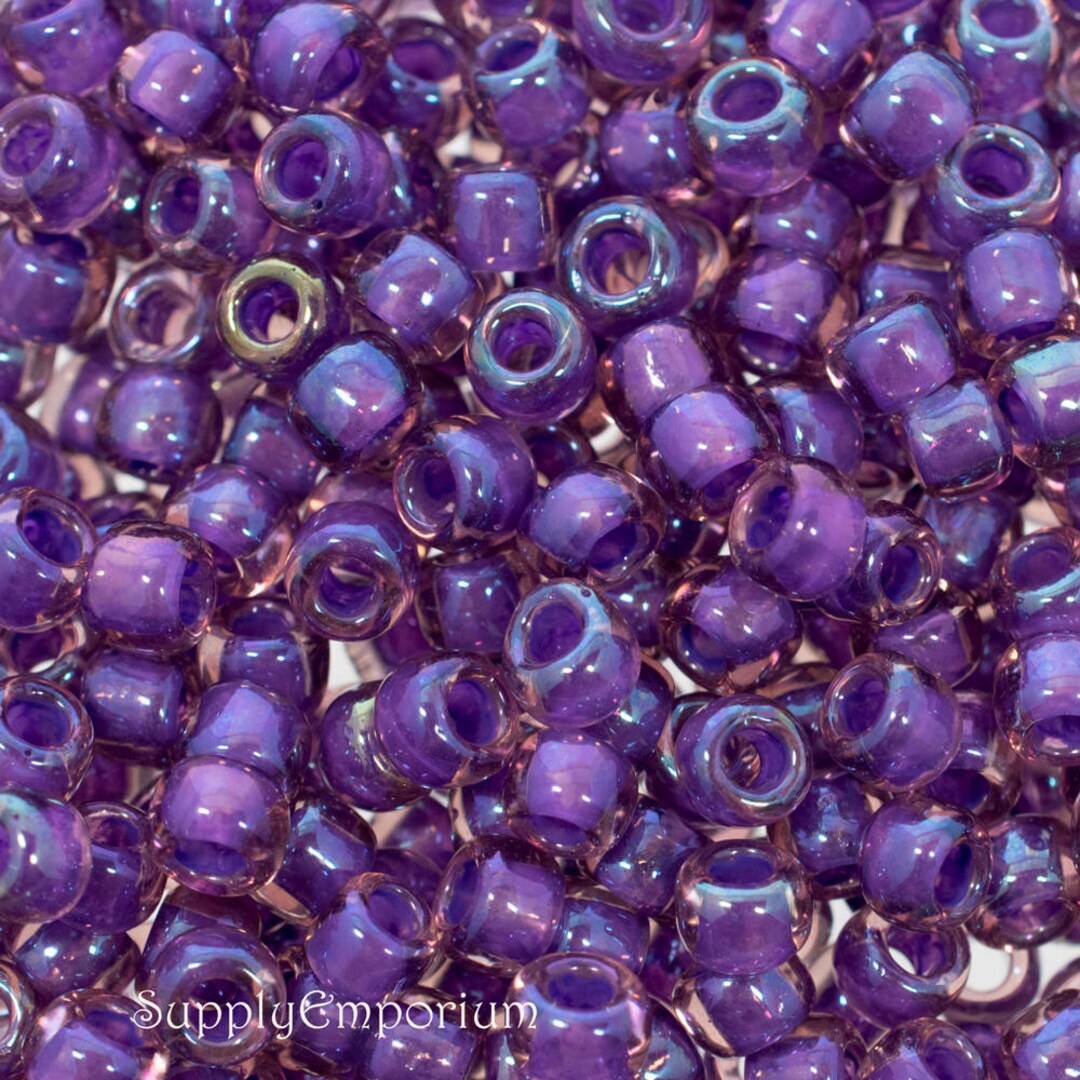 Toho 6/0 Seed Beads Glass Beads 6/0 Toho 6928 Purple Rainbow Seed Bead
