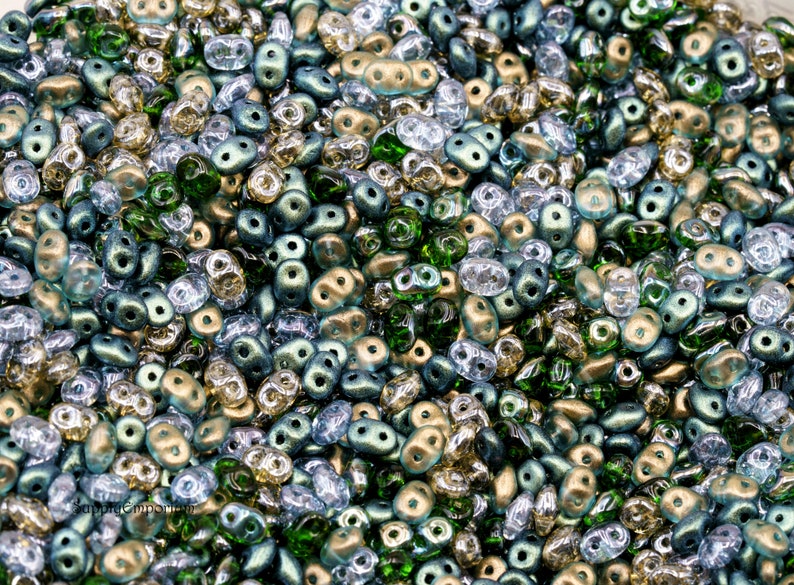 Superduo Bead Mix, Exclusive Czech Glass Superduo Bead Mix, 2 Hole