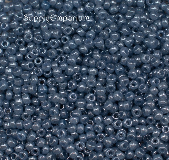 8/0 Miyuki Slate Blue Gray Seed Beads, Miyuki 8/0 Slate Blue Grey 8-2378  8/0 Seed Beads, 2107RA (10g)
