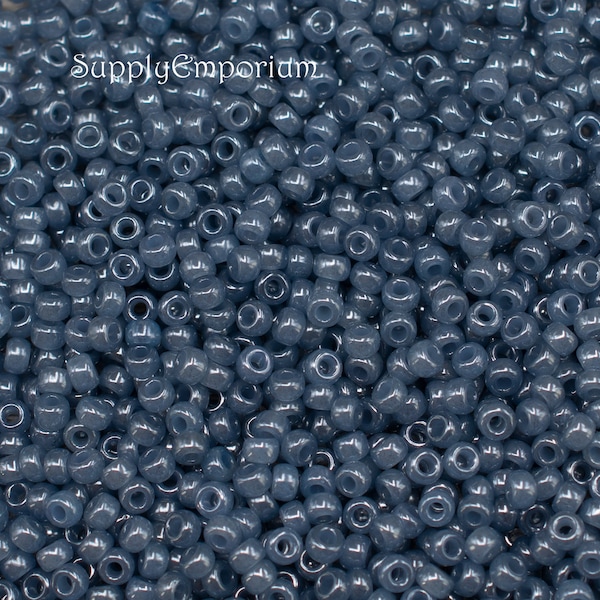 8/0 Miyuki Slate Blue Gray Seed Beads, Miyuki 8/0 Slate Blue Grey 8-2378 8/0 Seed Beads, 2107RA  (10g)