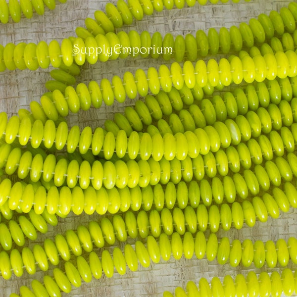 6mm Chartreuse CzechMates Lentil 2-Hole Beads - Chartreuse 2 Hole Lentil Beads - 6mm Two Hole Chartreuse Lentil, 5343 (50)