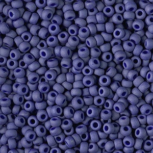 8/0 Miyuki Matte Cobalt Luster Seed Bead, 8-2075 Miyuki Matte Cobalt Luster, Matte Opaque Cobalt Luster Miyuki 8/0, 5461  (15g)