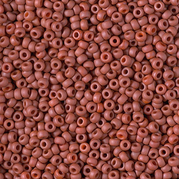 11/0 Matte Terra Cotta Miyuki Seed Beads - Matte Terra Cotta Miyuki 11-1236 - Matte Terra Cotta 11/0 Miyuki, 5468 (10g)