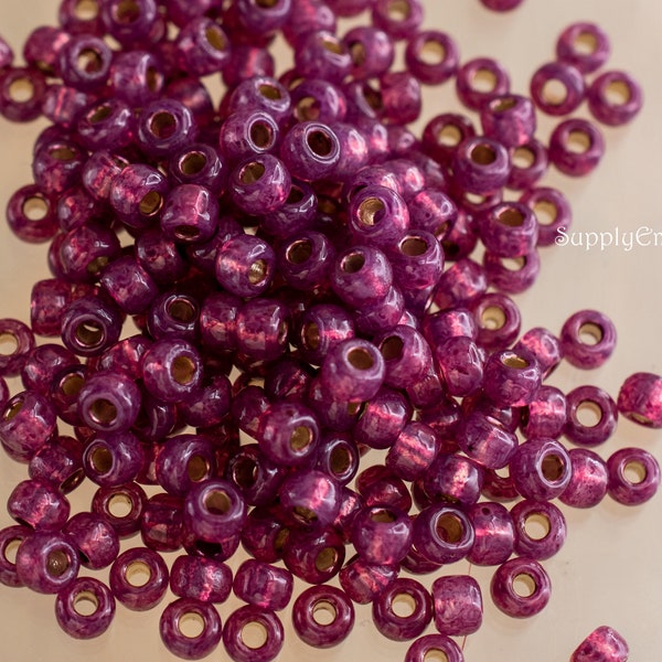 8/0 Miyuki Duracoat Silver Lined Peony Pink Seed Beads - 15 grams - Color 8-4247 - Miyuki 8/0 Seed Beads - Peony Pink, 2785