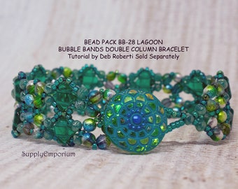 Bracelet Bead Pack, Beaded Bracelet Supplies, Bead Pack BB28 Laguna Bubble Bands Bead Pack