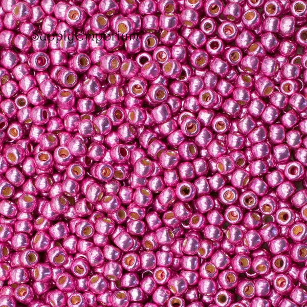 Toho 6/0 Seed Beads - Glass Beads - PermaFinish Galvanized Pink Lilac Seed Beads, Toho 6-PF553, 1031R  (15g)