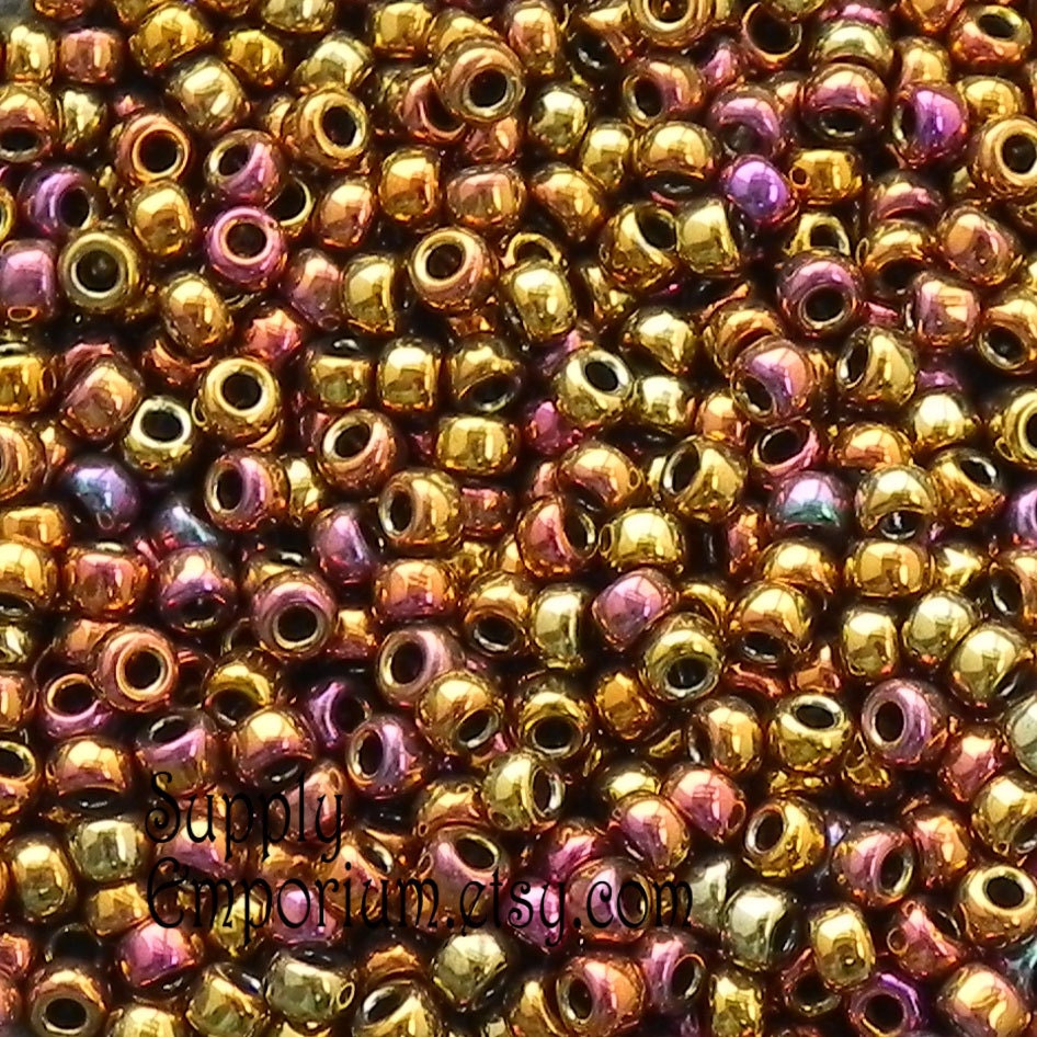 2928 - 8/0 Metallic Light Bronze Seed Beads - 10 Grams - Miyuki 8-457L  Metallic Bronze 8/0 Seed Beads