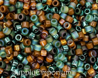 Mix66 Wooded Forest 11/0 Miyuki Delica Seed Bead Mix, Exclusive Wooded Forest Delica Mix 66, 5 Grams