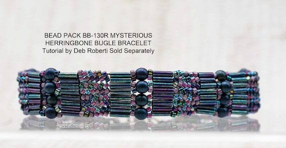 Bead Pack DIY Bracelet Bracelet Supplies Bead Pack BB-130R Mysterious  Herringbone Bugle Bracelet 