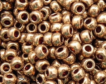 8/0 Metallic Light Bronze Seed Beads - 10 Grams -  Miyuki 8-457L Metallic Bronze 8/0 Seed Beads, 2928