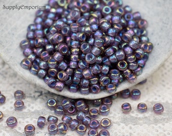 3342RA (15g)   Miyuki 8/0 Lined Light Amethyst AB Seed Beads, Miyuki 8-360 Lined Light Amethyst 8/0 Seed Bead