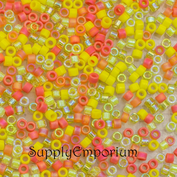 Mix47 Tropical Punch, Exclusive 11/0 Miyuki Delica Seed Bead MIX 47 Tropical Punch - Tropical Punch Mix 47 Delica 11/0 Beads - 5 Grams