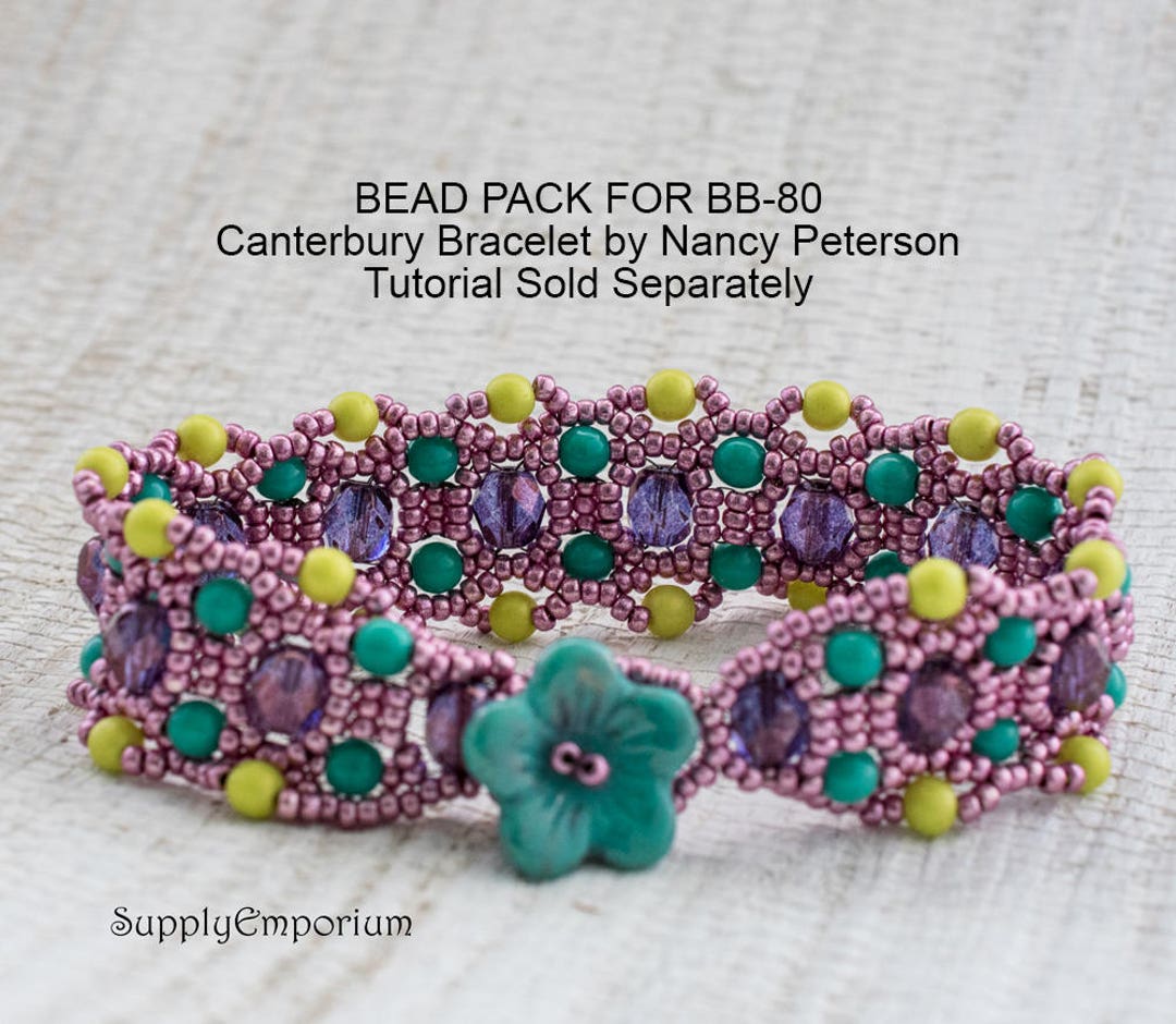 Bead Packs, DIY Bracelet, Beaded Bracelet Supplies, Bead Pack BB-80  Canterbury Bracelet 