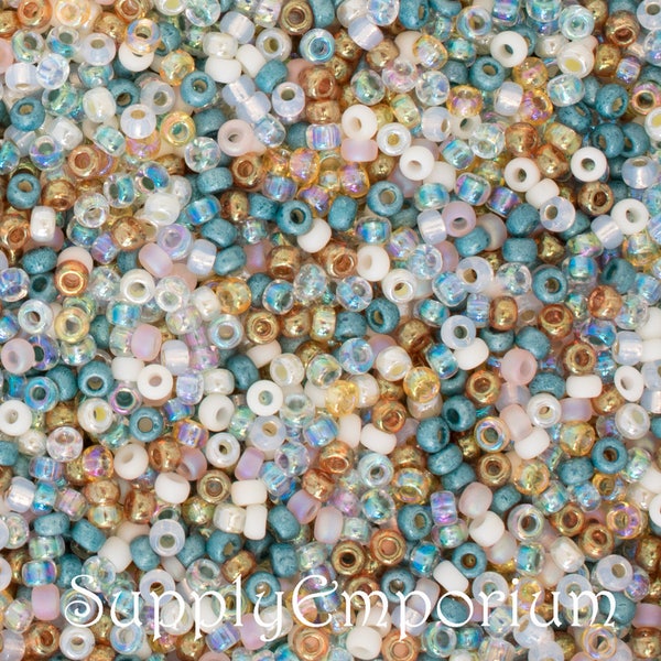 11/0 Miyuki Ocean Breeze Seed Bead Mix - Miyuki Ocean Breeze 11/0 Mix - Exclusive Mix From SupplyEmporium, 5087  (10g)