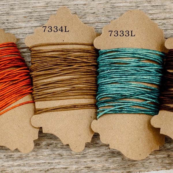 1mm Round Indian Leather Cord, 4 Yards (12 Feet), 1mm Leather Cord, YOUR COLOR CHOICE