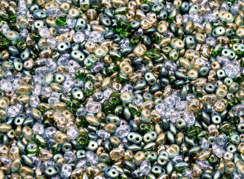 Superduo Bead Mix, Exclusive Czech Glass Superduo Bead Mix, 2 Hole