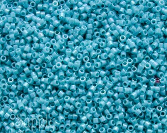 DB1576 - 11/0 Miyuki Delica Seed Beads - Opaque Sea Opal AB, DB-1576 Miyuki Delica Beads - 5 Grams - Miyuki Delica 1576 Sea Opal