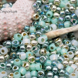 Summer House 6/0 Miyuki and Toho Seed Bead Mix - Mixed Brand 6/0 Mix - Exclusive Mix From SupplyEmporium, 7097  (15g)