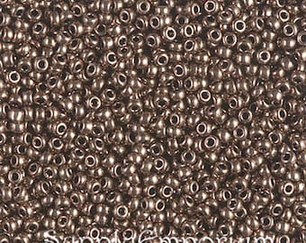 11/0 Metallic Chocolate Miyuki Seed Beads - 11/0 Metallic Chocolate Seed Beads - Miyuki 11-461 Metallic Chocolate Brown, 2248 (10g)