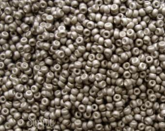 11/0 Matte Metallic Tarnished Silver Miyuki Seed Beads, Miyuki 11/0 Matte Seed Beads, 11-2091 Matte Silver, 2782 (10g)