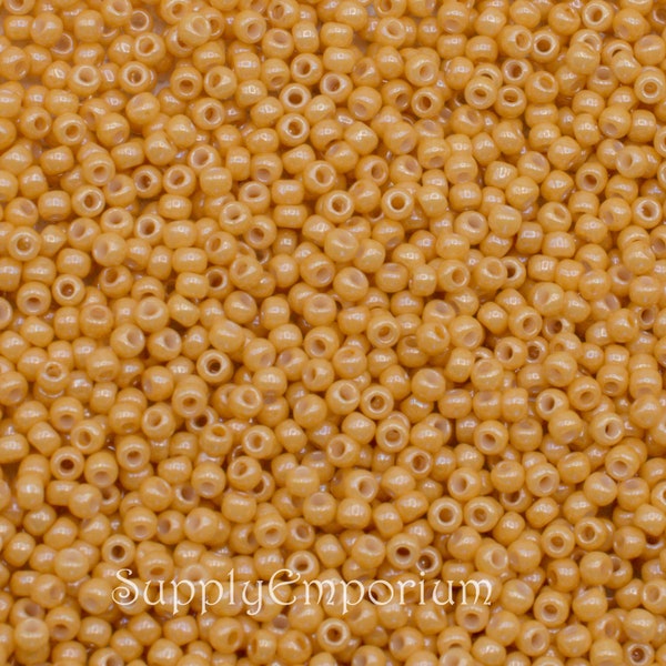 11/0 Opaque Luster Dark Beige Toho Seed Beads - Opaque Luster Dark Beige - Toho 11-123D - 2001R  (10g)