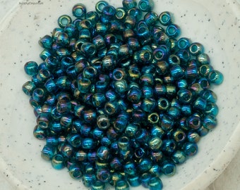 11/0 Seed Beads, Glass Seed Bead, Toho Seed Beads Toho 11-167BD Rainbow Teal 11/0 Seed Bead, 10 Grams, 5646