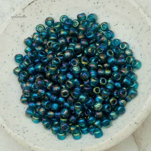 11/0 Seed Beads, Glass Seed Bead, Toho Seed Beads Toho 11-167BD Rainbow Teal 11/0 Seed Bead, 10 Grams, 5646