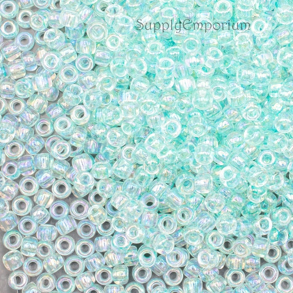 Toho 6/0 Seed Beads - Glass Beads - Toho 6-170 Alpine Blue Rainbow 6/0 Round Beads, 6613 (15g)